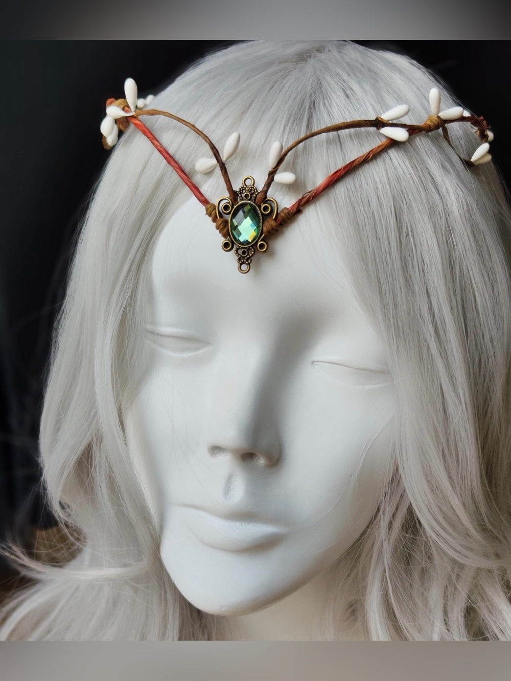 Bohemian Green Gem Headpiece - Women Accessories